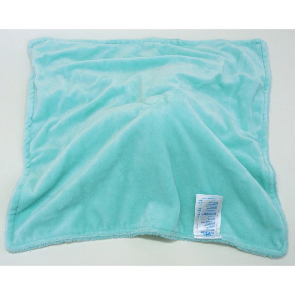 Build A Bear Security Blanket Lovey Teddy Bear Gray Teal Baby Holding Hugs Heart